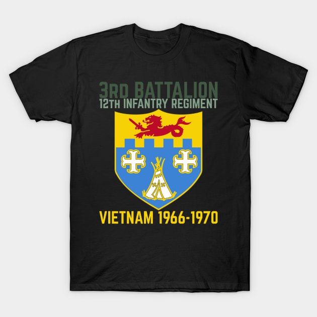 3rd Battalion, 12th Infantry Regiment, Vietnam 1966-1970 T-Shirt by Seaside Designs